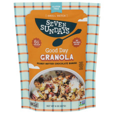 SEVEN SUNDAYS: Peanut Butter Chocolate Good Day Granola, 8 oz