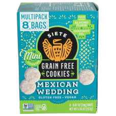 SIETE: Mini Mexican Wedding Cookies 8 Count, 5.36 oz