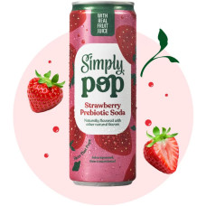 SIMPLY POP: Strawberry Prebiotic Soda, 12 fo