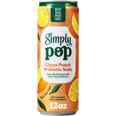SIMPLY POP: Citrus Punch Prebiotic Soda, 12 fo