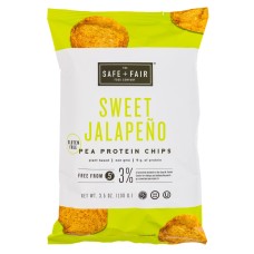 THE SAFE AND FAIR FOOD COMPANY: Sweet Jalapeno Pea Protein Chips, 3.5 oz