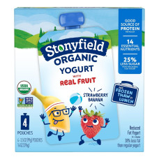 STONYFIELD: Yokids Strawberry Banana Organic Yogurt 4 Pack,14 oz STONYFIELD: Yokids Strawberry Banana Organic Yogurt 4 Pack,14 oz