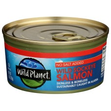 WILD PLANET: Wild Sockeye Salmon No Salt Added, 6 oz