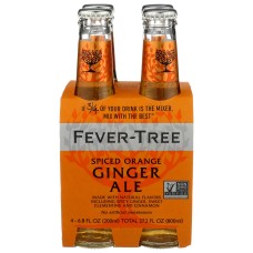 FEVER TREE: Spiced Orange Ginger Ale 4Pack, 27.2 fo