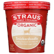 STRAUS: Organic Snickerdoodle Ice Cream, 1 pt