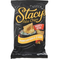 STACYS PITA CHIP: Parmesan Garlic and Herb Pita Chips, 18 oz