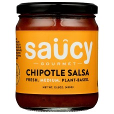 SAUCY GOURMET: Chipotle Salsa, 15.5 oz
