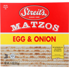 STREITS: Egg and Onion Matzos, 11 oz STREITS: Egg and Onion Matzos, 11 oz