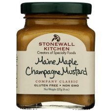 STONEWALL KITCHEN: Maine Maple Champagne Mustard, 8 oz STONEWALL KITCHEN: Maine Maple Champagne Mustard, 8 oz