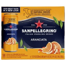 SAN PELLEGRINO: Aranciata Sparkling Drink 6pk, 66.9 FO