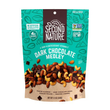 SECOND NATURE: Dark Chocolate Medley Trail Mix, 12 oz