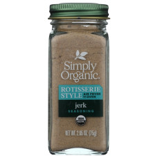 SIMPLY ORGANIC: Jerk Rotisserie Style Seasoning, 2.65 oz