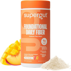 SUPERGUT: Foundational Peach Mango Daily Fiber, 6.1 oz SUPERGUT: Foundational Peach Mango Daily Fiber, 6.1 oz