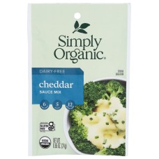 SIMPLY ORGANIC: Dairy Free Cheddar Sauce Mix, 0.85 oz