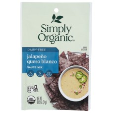 SIMPLY ORGANIC: Dairy Free JalapeÃ±o Queso Blanco Sauce Mix, 0.85 oz