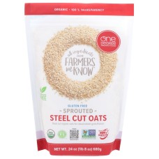 ONE DEGREE: Organic Sprouted Steel Cut Oats, 24 oz