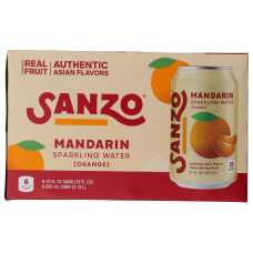 SANZO: Mandarin Sparkling Water 6 Count, 72 fo