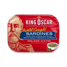 KING OSCAR: Sardines Olv Oil Vnegar, 3.75 oz