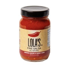 LOLAS FINE HOT SAUCE: Salsa Smk Bacon N Swt Cor, 16 fo