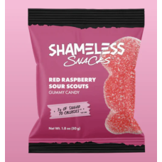 SHAMELESS SNACKS: Gummy Sr Rspbry Scout, 1.8 oz