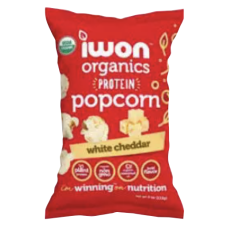 IWON ORGANICS: Popcorn Prtn White Chddr, 4 oz