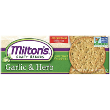 MILTONS: Gourmet Crackers Garlic Herb, 8.4 oz