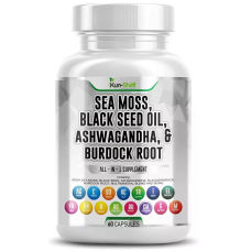 Sea Moss, Black Seed Oil, Ashwagandha & Burdock Root Capsules â Herbal -All in 1