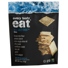 EVERY BODY EAT: Thins Sea Salt Chia, 4 oz