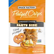 SNACK FACTORY: Cheddar Cheese Pretzel Crisps, 14 oz