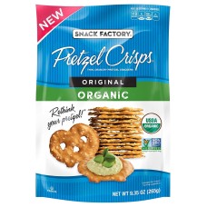 SNACK FACTORY: Organic Original Pretzel Crisps, 9.35 oz