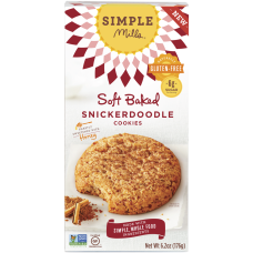 SIMPLE MILLS: Soft Baked Snickerdoodle Cookies, 6.2 oz
