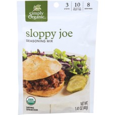 SIMPLY ORGANIC: Sloppy Joe Seasoning Mix, 1.41 oz