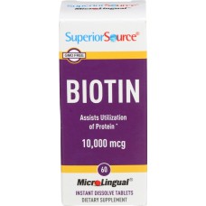 SUPERIOR SOURCE: Biotin 10000 Mcg, 60 tb