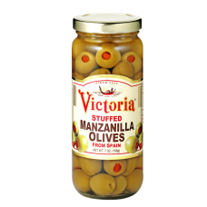 VICTORIA: Stuffed Manzanilla Olives, 7 oz