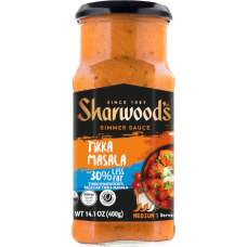 SHARWOODS: Reduced Fat Tikka Masala Simmer Sauce, 400 gm