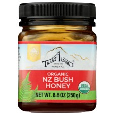TRANZALPINE: Organic Nz Bush Honey, 8.8 oz