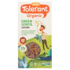 TOLERANT: Organic Kids Green Lentil Safari Pasta, 8 oz