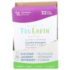 TRU EARTH: Eco Strips Laundry Detergent Lilac Breeze, 32 ct