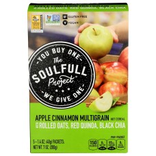 THE SOULFULL PROJECT: Apple Cinnamon Multigrain Hot Cereal, 5 pk