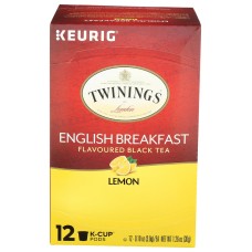 TWINING TEA: English Breakfast Lemon Kcups, 12 pc