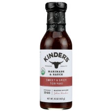 KINDERS: Sweet and Spicy Teriyaki Marinade and Sauce, 15 oz