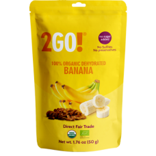 2GO: Organic Dried Banana, 1.76 oz