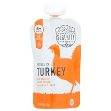 SERENITY KIDS: Free Range Turkey with Organic Sweet Potato Pumpkin and Beet, 3.5 oz