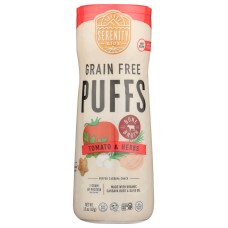 SERENITY KIDS: Tomato and Herbs Puffs Grain Free With Bone Broth, 1.5 oz