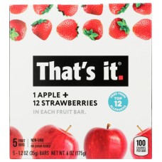 THATS IT: Apple Plus Strawberry Fruit Bars 5Ct, 6 oz