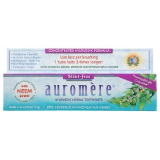 AUROMERE: Mint Free Ayurvedic Toothpaste, 4.16 oz