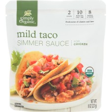 SIMPLY ORGANIC: Mild Taco Simmer Sauce, 8 oz