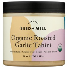 SEED & MILL: Organic Roasted Garlic Tahini, 16 oz
