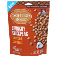SAFFRON ROAD: Toasted Coconut Crunchy Chickpeas, 6 oz