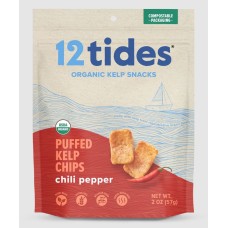 12TIDES: Chili Pepper Puffed Kelp Chips, 2 oz
